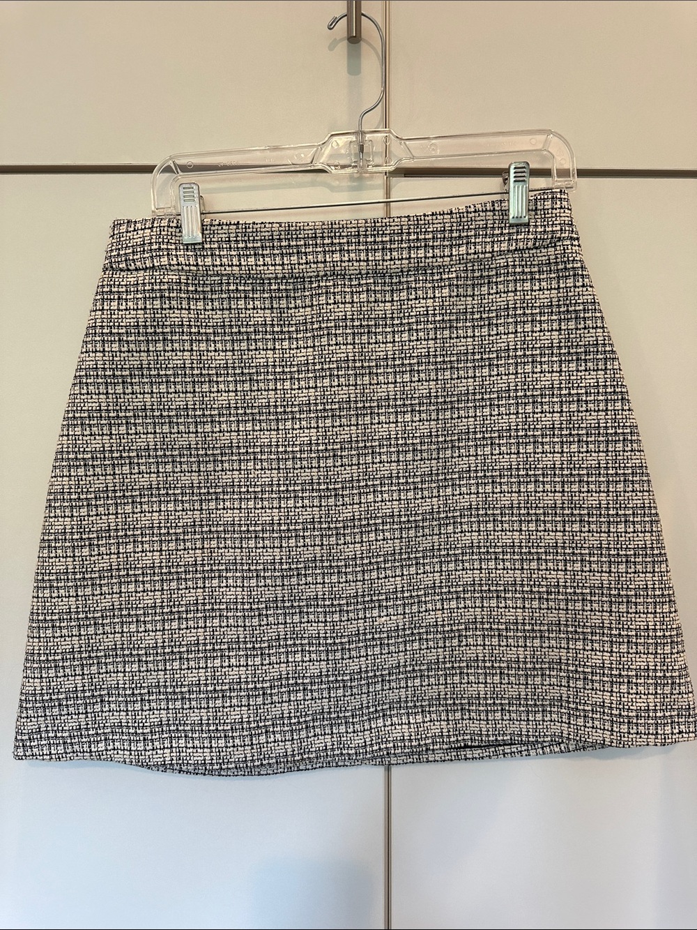 Express Black and White Tweed Mini Skirt